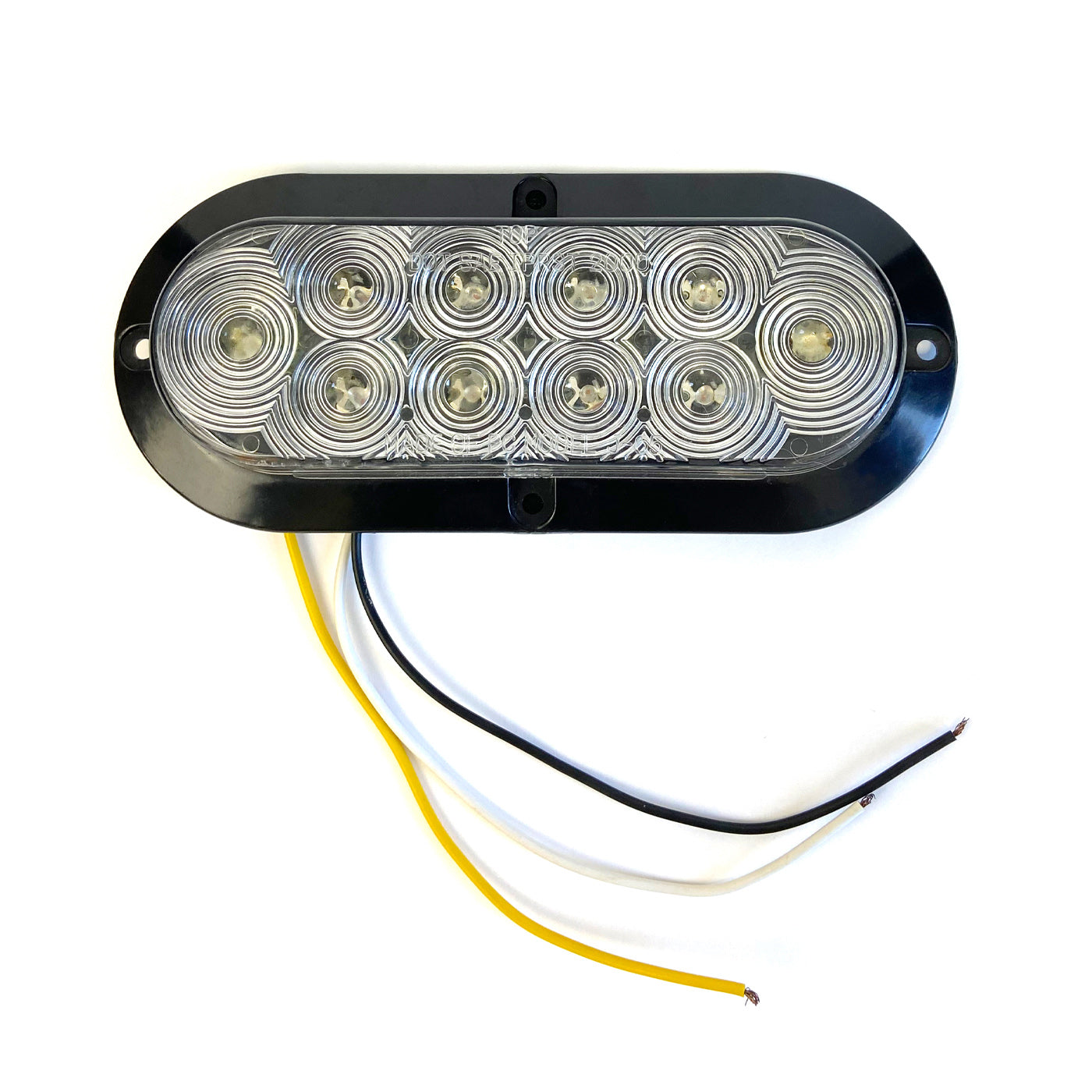 Lumière arrêt et virage 6" ovale claire 10 diodes ambres - RecreaShop