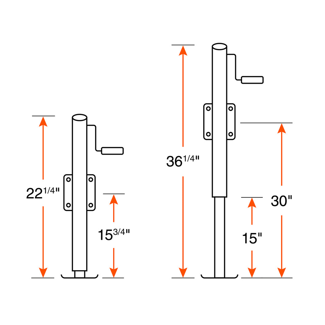 Vérin pivotant 5K 15" zinc poignée de côté RAM - RecreaShop