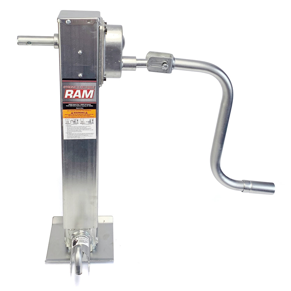 Vérin ajustable 12K 12 1/2" 2 vitesses zinc et tube carré 4" RAM - RecreaShop