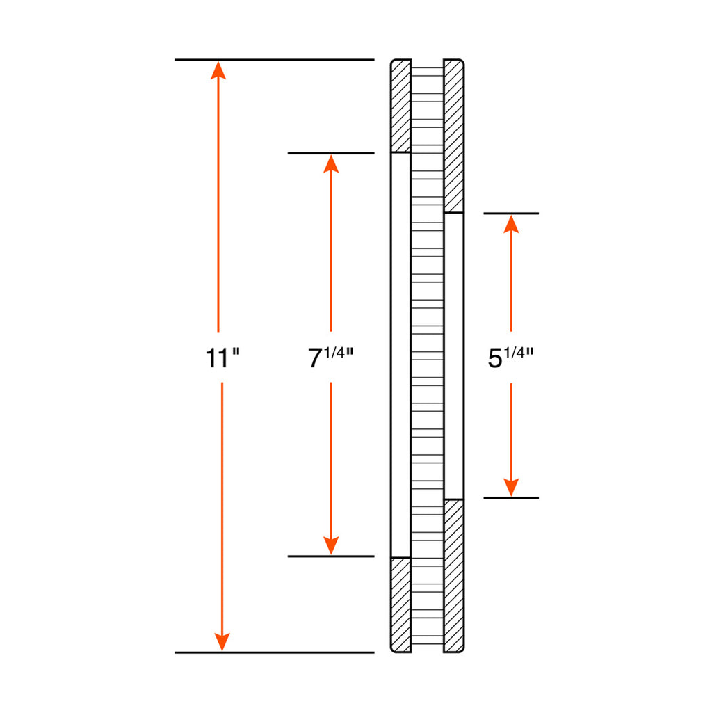 Disque 11" 8 trous 1/2" 9K-10K GD KODIAK - RecreaShop