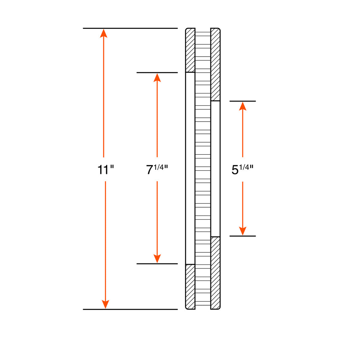 Disque 11" 8 trous 1/2" 9K-10K GD KODIAK - RecreaShop