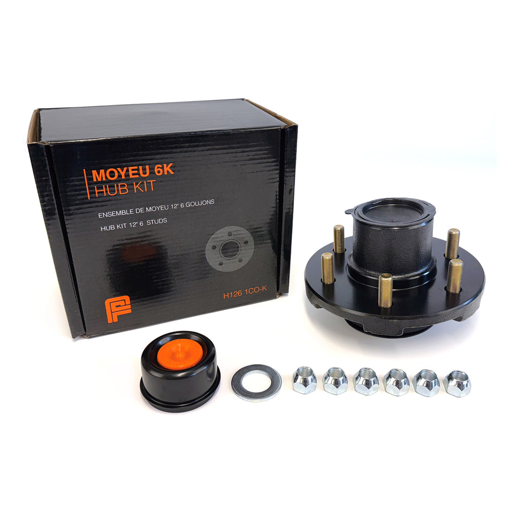 Moyeu 6 goujons 1/2" B.C. 5,5" 6K assemblé et graissé complet (en boîte) FRAMECO - RecreaShop