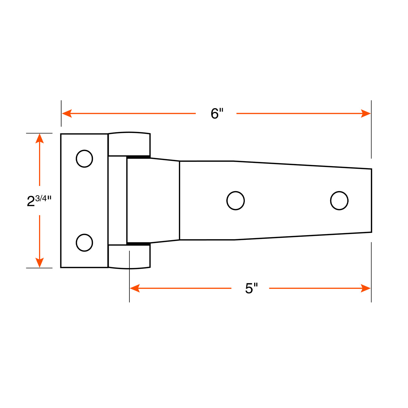 Penture 6" acier inoxydable (trous ronds) - RecreaShop
