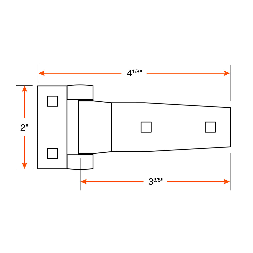 Penture 4 1/8" acier inoxydable - RecreaShop
