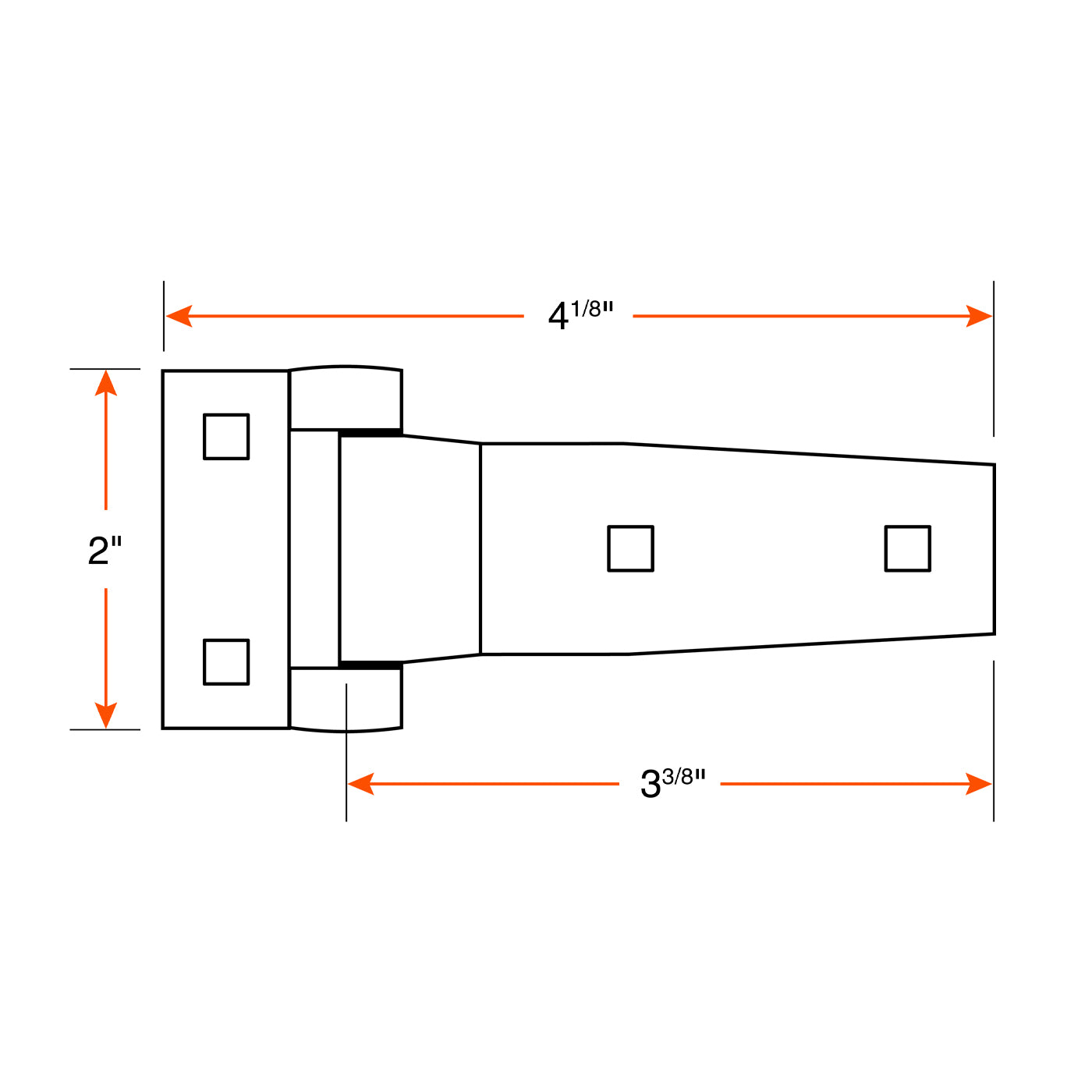 Penture 4 1/8" acier inoxydable - RecreaShop