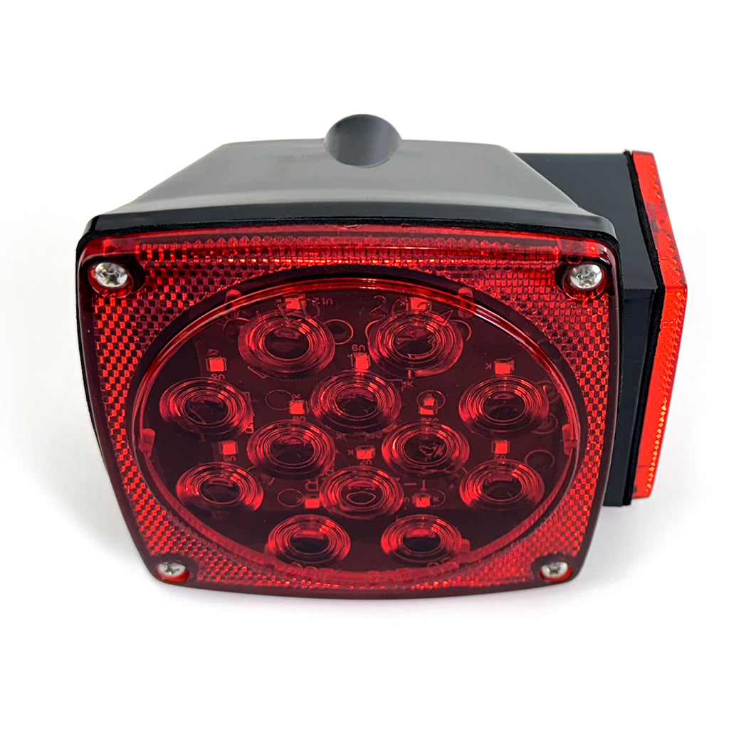 Lumière de position LED droite 4 1/2" x 4 1/2" x 2 1/2" rouge 14 diodes (pour 10330L) - RecreaShop