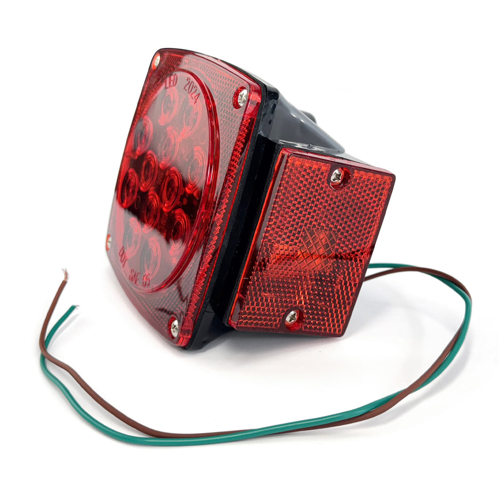 Lumière de position LED droite 4 1/2" x 4 1/2" x 2 1/2" rouge 14 diodes (pour 10330L) - RecreaShop