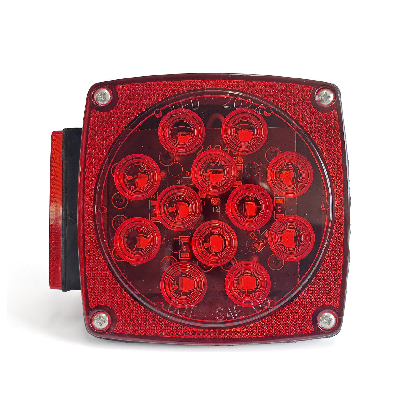 Lumière de position LED gauche 4 1/2" x 4 1/2" x 2 1/2" rouge 14 diodes (pour 10330L) - RecreaShop