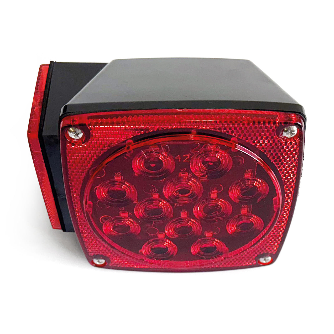 Lumière de position LED gauche 4 1/2" x 4 1/2" x 2 1/2" rouge 14 diodes (pour 10330L) - RecreaShop