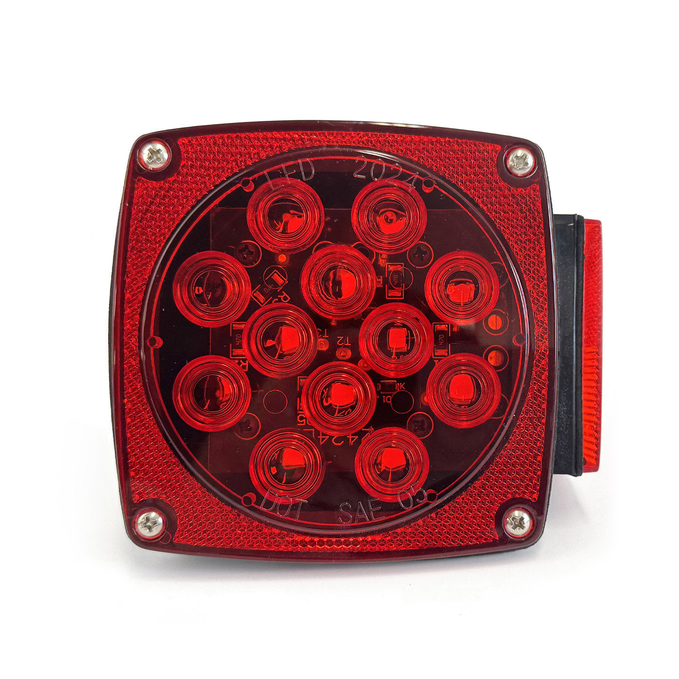 Lumière de position LED droite 4 1/2" x 4 1/2" x 2 1/2" rouge 14 diodes (pour 10330L) - RecreaShop