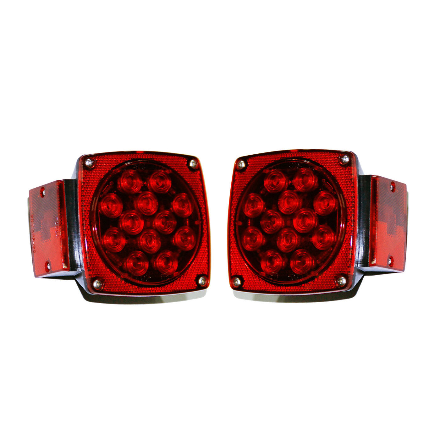 Ensemble de lumières LED submersibles 4 1/2" x 4 1/2" rouges 14 diodes - RecreaShop