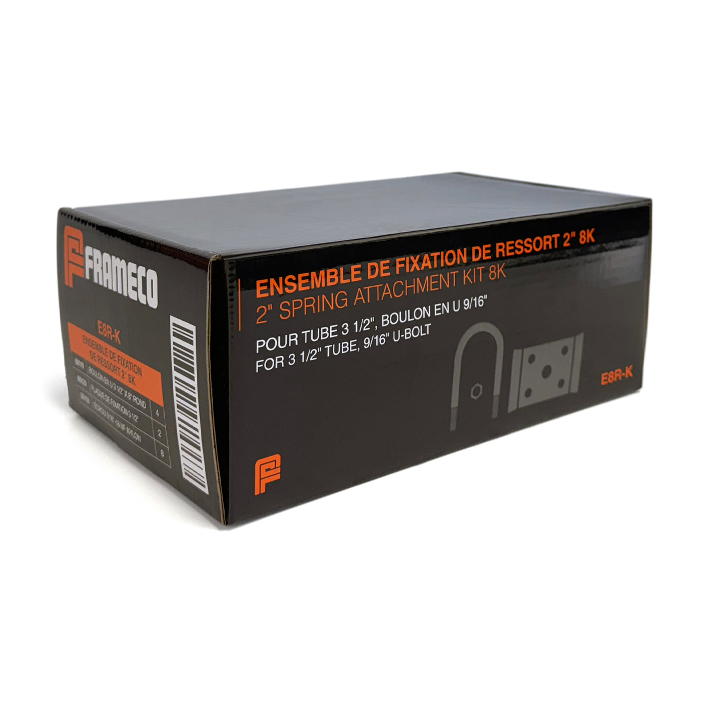 Ensemble de fixation de ressort 2" pour essieu 8K (en boîte) FRAMECO - RecreaShop