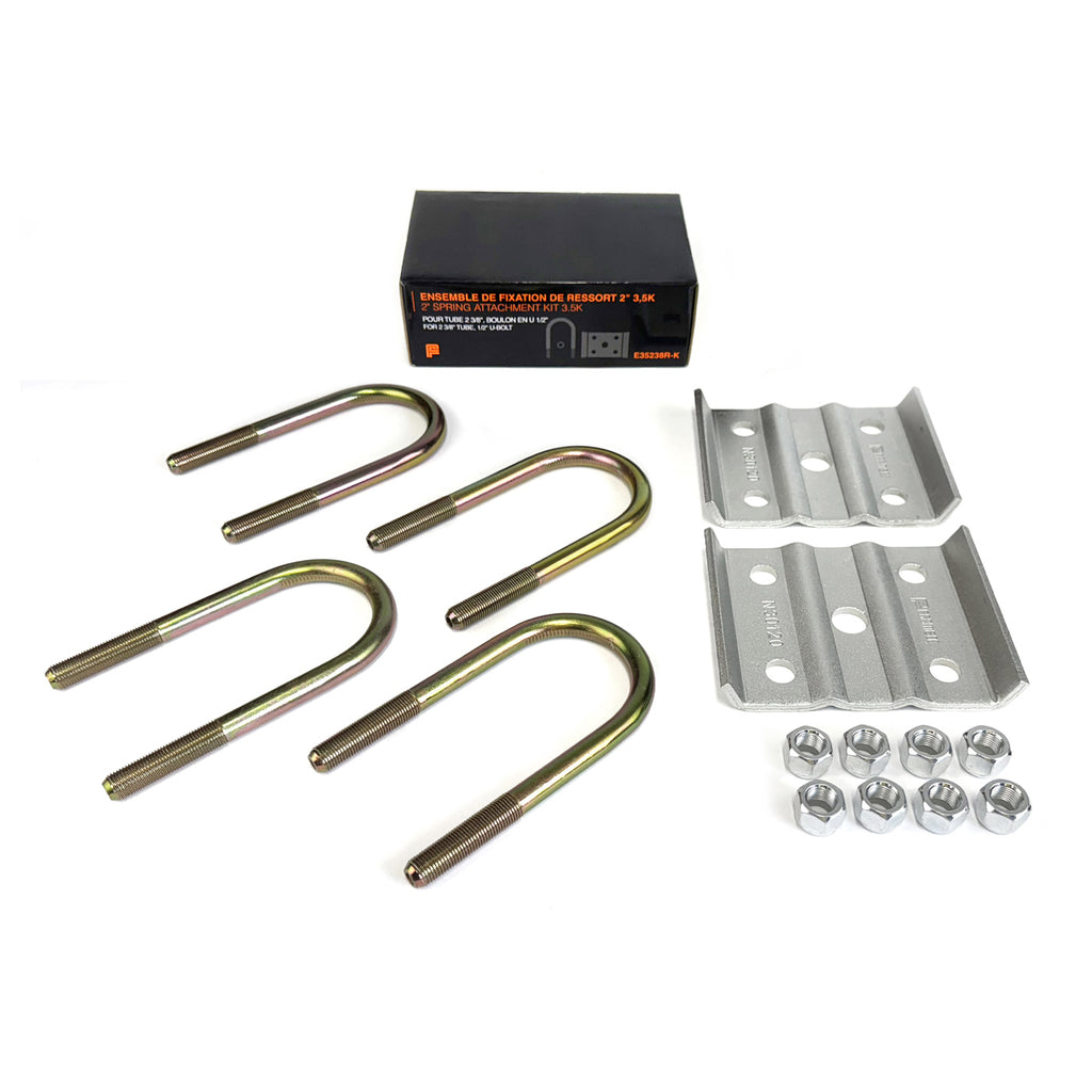 Ensemble de fixation de ressort 2" pour essieu 3,5K tube 2 3/8" (en boîte) FRAMECO - RecreaShop