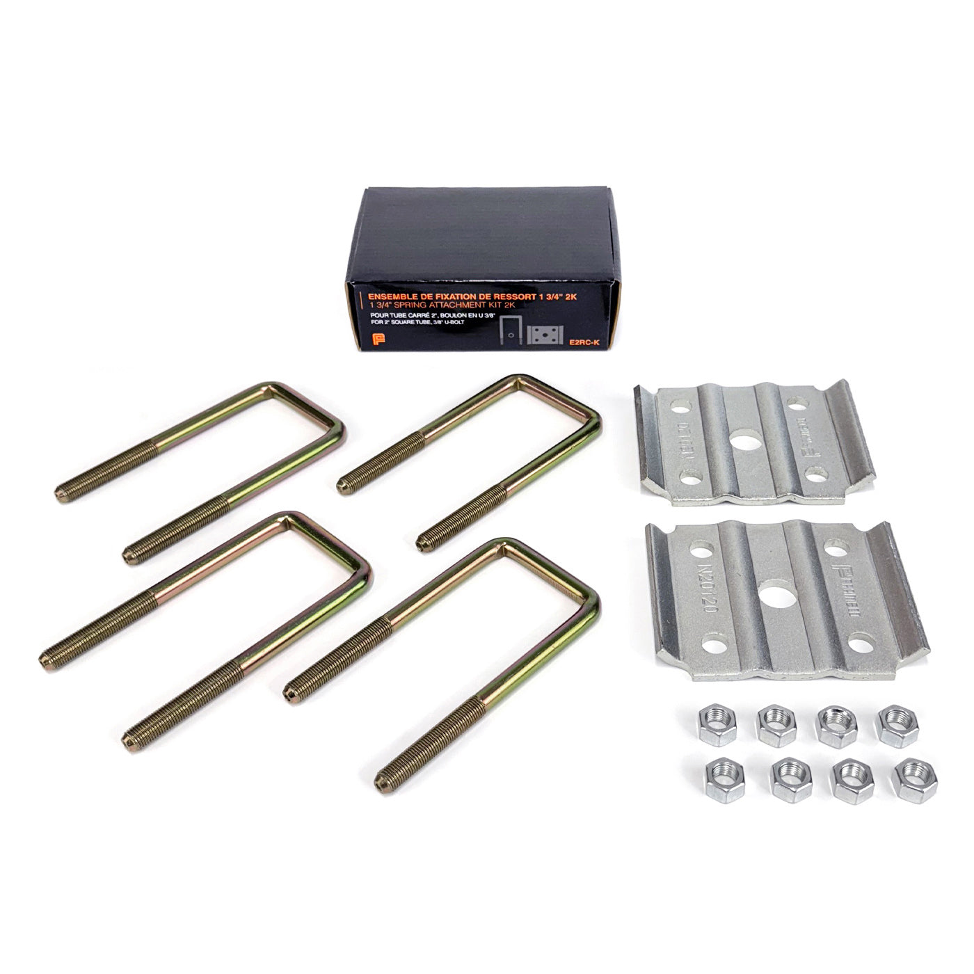 Ensemble de fixation de ressort 1 3/4" pour essieu 2K pour tube carré (en boîte) FRAMECO - RecreaShop