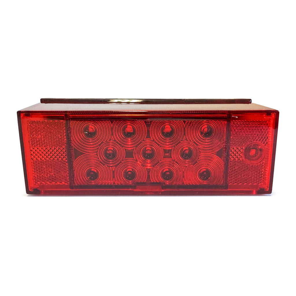 Lumière de position LED droit 8" x 2 3/4" rouge pour véhicule récréatif - RecreaShop
