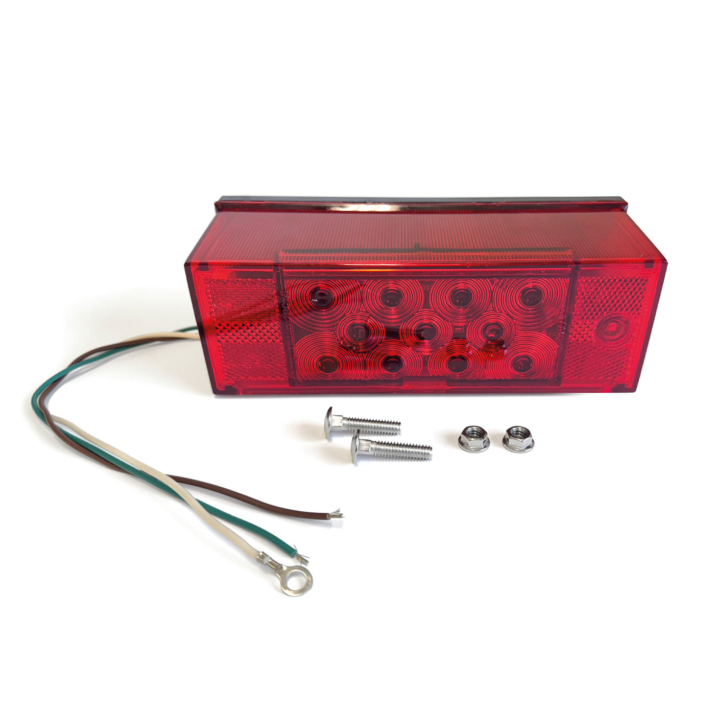 Lumière de position LED droit 8" x 2 3/4" rouge pour véhicule récréatif - RecreaShop