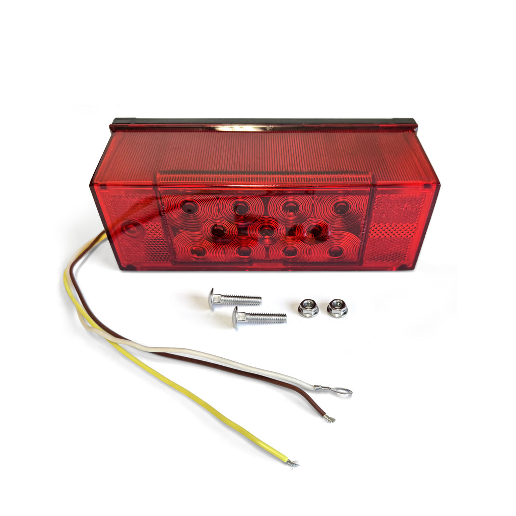 Lumière de position LED gauche 8" x 2 3/4" rouge pour véhicule récréatif - RecreaShop