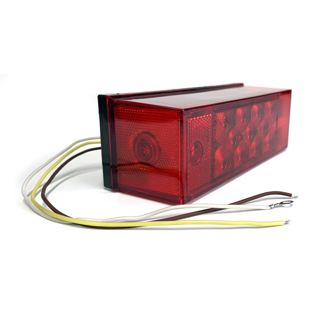 Lumière de position LED gauche 8" x 2 3/4" rouge pour véhicule récréatif - RecreaShop