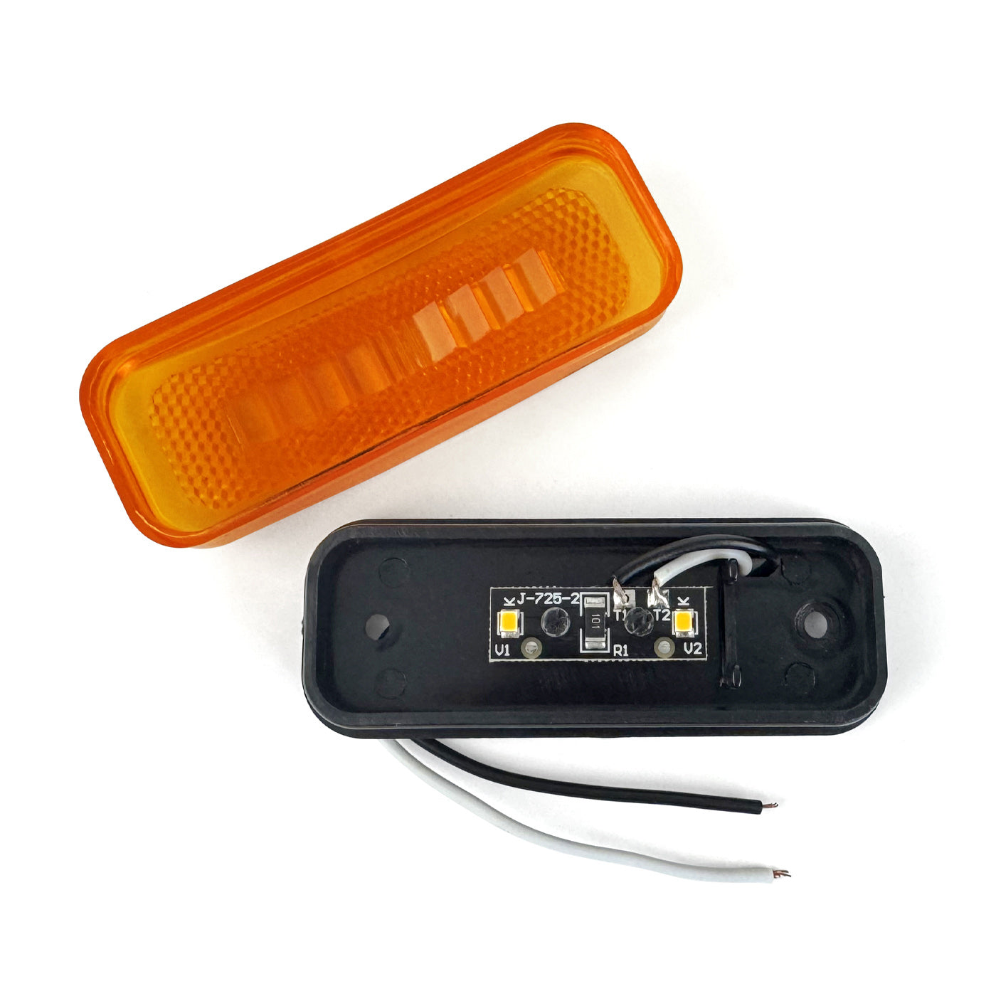 Lumière de gabarit LED 4" x 1 1/2" ambre 2 diodes (sans support) - RecreaShop