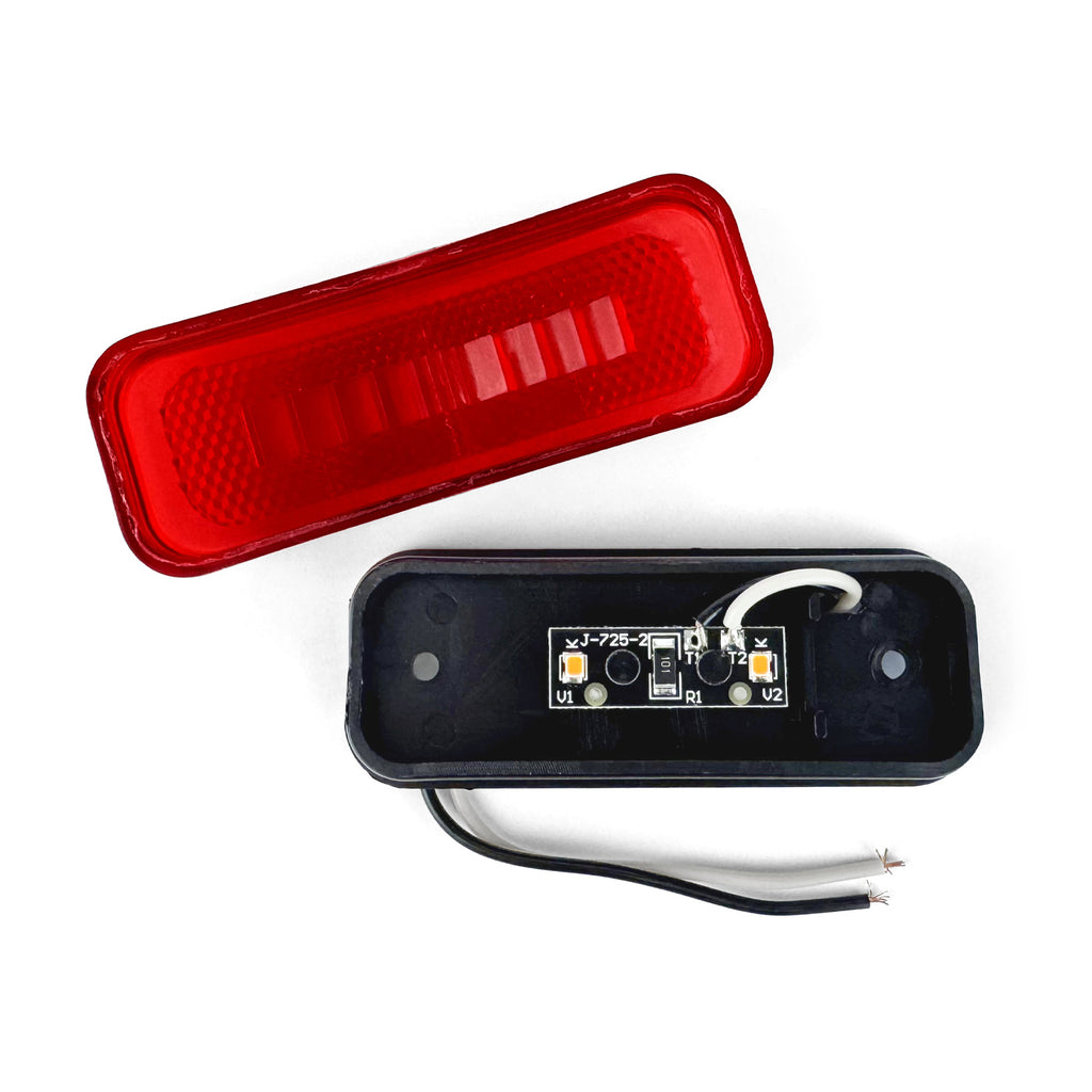 Lumière de gabarit LED 4" x 1 1/2" rouge 2 diodes (sans support) - RecreaShop