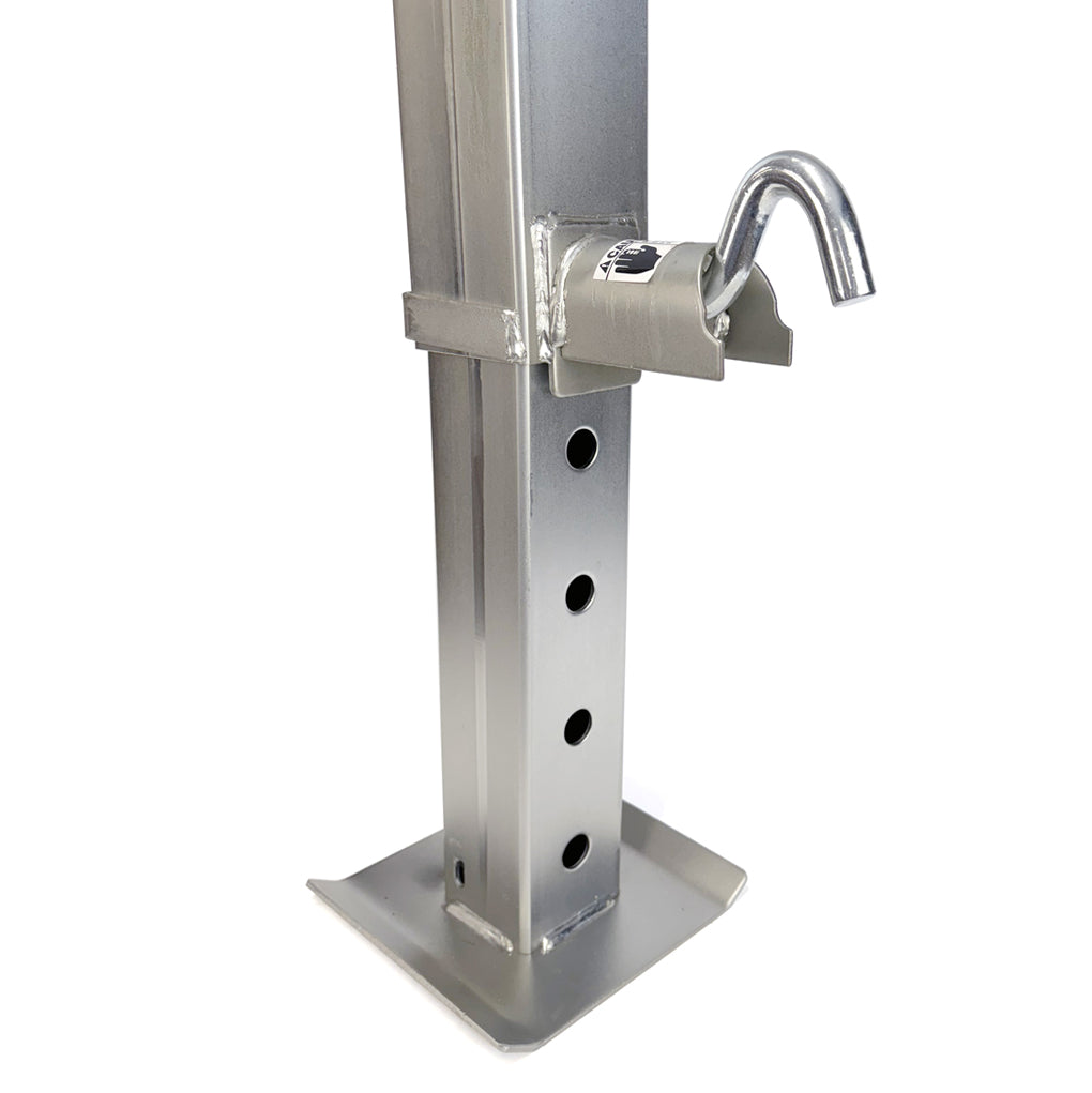 Vérin ajustable 12K 12 1/2" zinc poignée de côté avec base renforcie et plaque de fixation RAM - RecreaShop