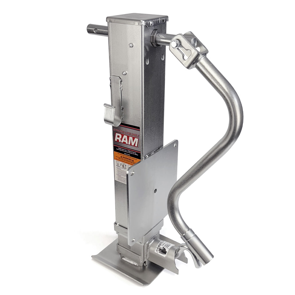Vérin ajustable 12K 12 1/2" zinc poignée de côté avec base renforcie et plaque de fixation RAM - RecreaShop