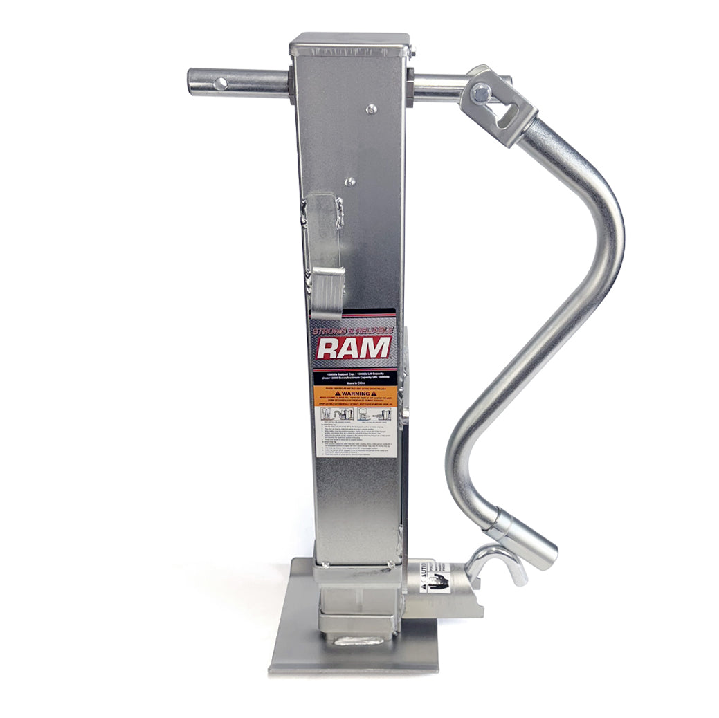 Vérin ajustable 12K 12 1/2" zinc poignée de côté avec base renforcie et plaque de fixation RAM - RecreaShop