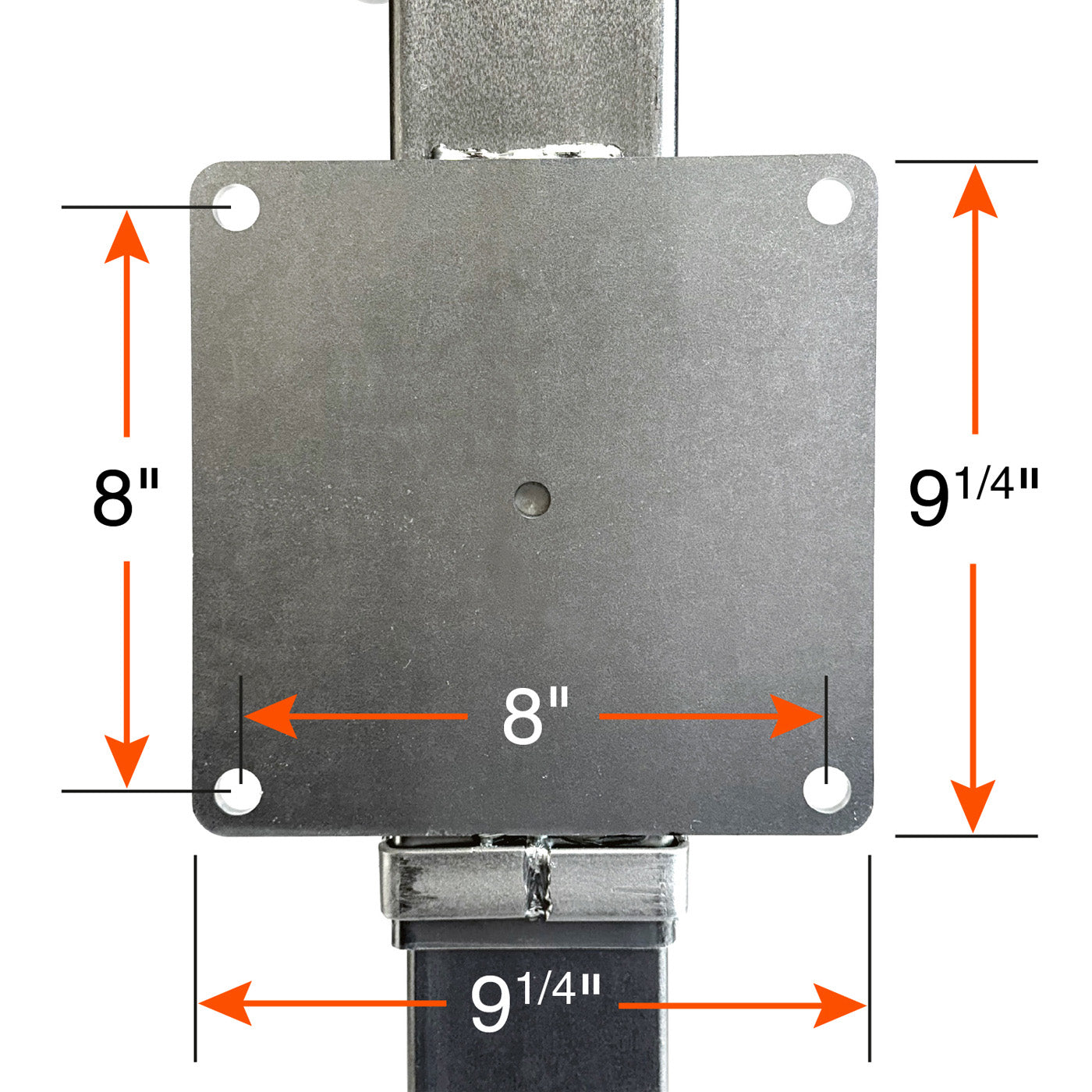 Vérin ajustable 12K 12 1/2" zinc poignée de côté avec base renforcie et plaque de fixation RAM - RecreaShop