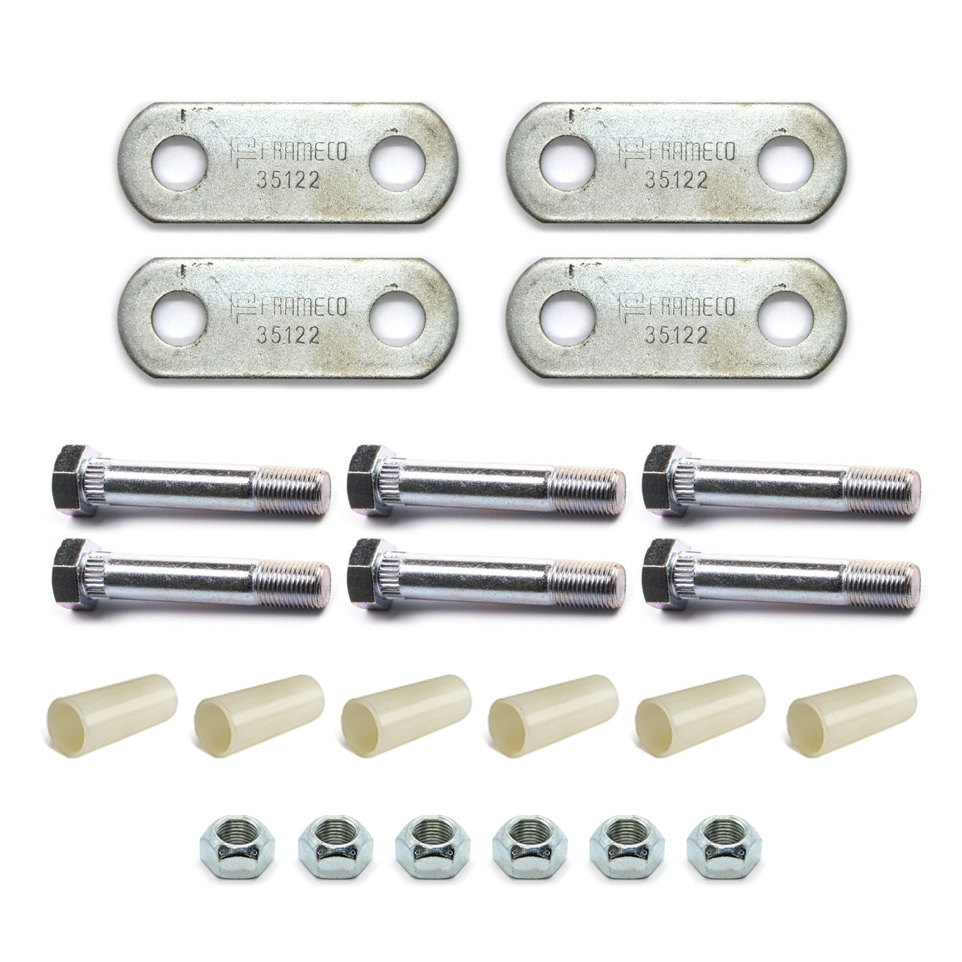 Quincaillerie simple 2K-3,5K avec liens mobiles longs, écrous stover et bushings de nylon sans main d'attache - RecreaShop