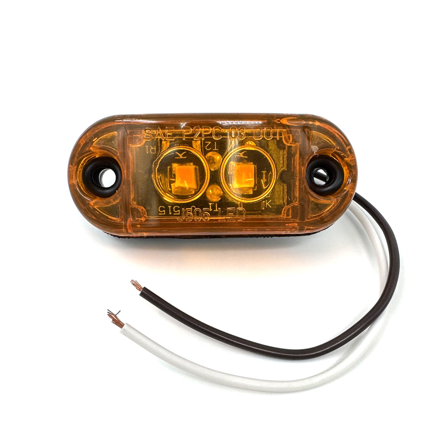 Lumière de gabarit LED 2 1/2" ambre 2 diodes - RecreaShop
