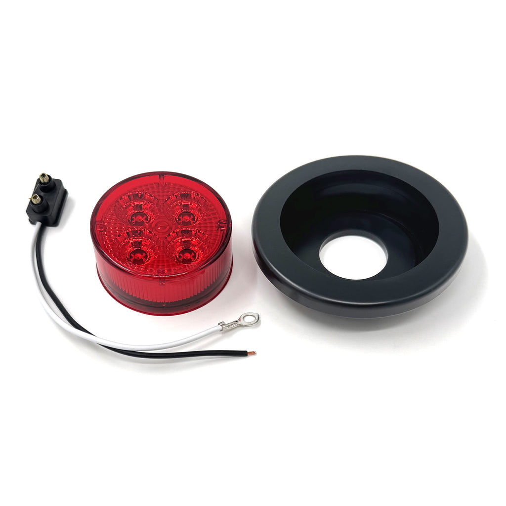 Lumière de gabarit LED 2 1/2" rouge 4 diodes avec réflecteur - RecreaShop
