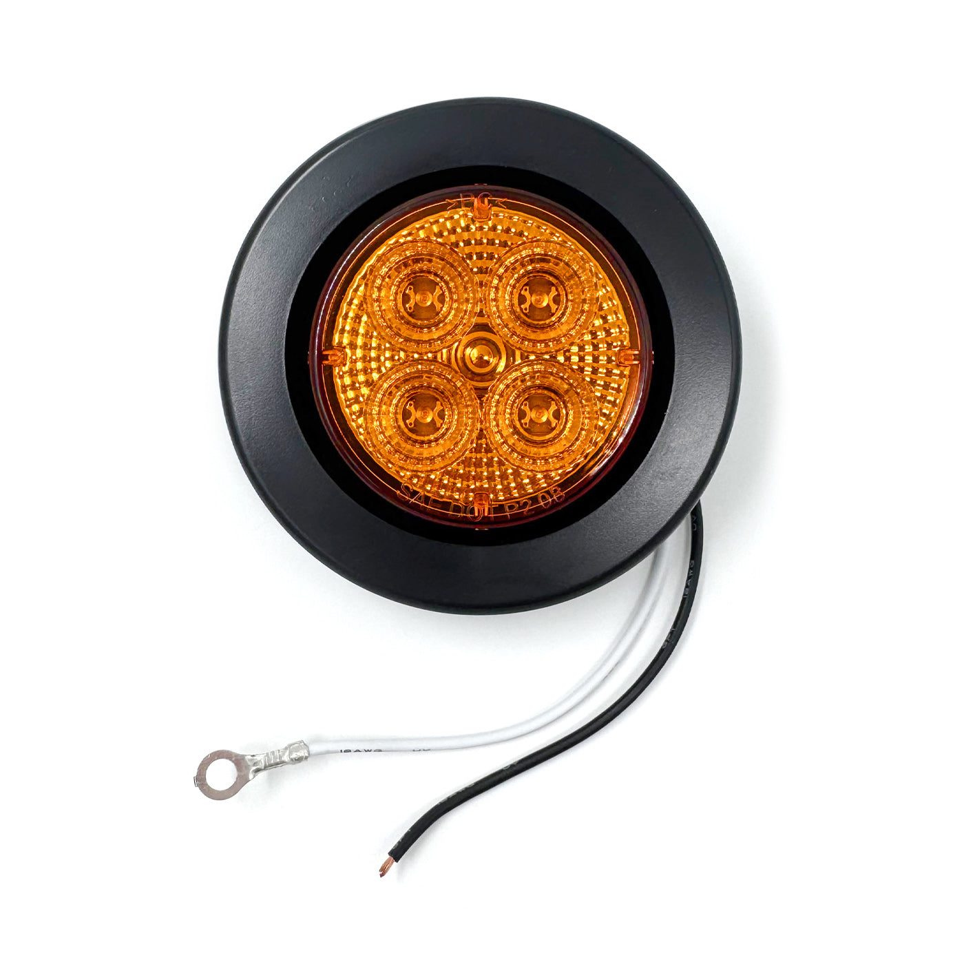 Lumière de gabarit LED 2 1/2" ambre 4 diodes avec réflecteur - RecreaShop