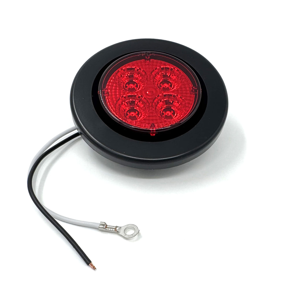 Lumière de gabarit LED 2 1/2" rouge 4 diodes avec réflecteur - RecreaShop