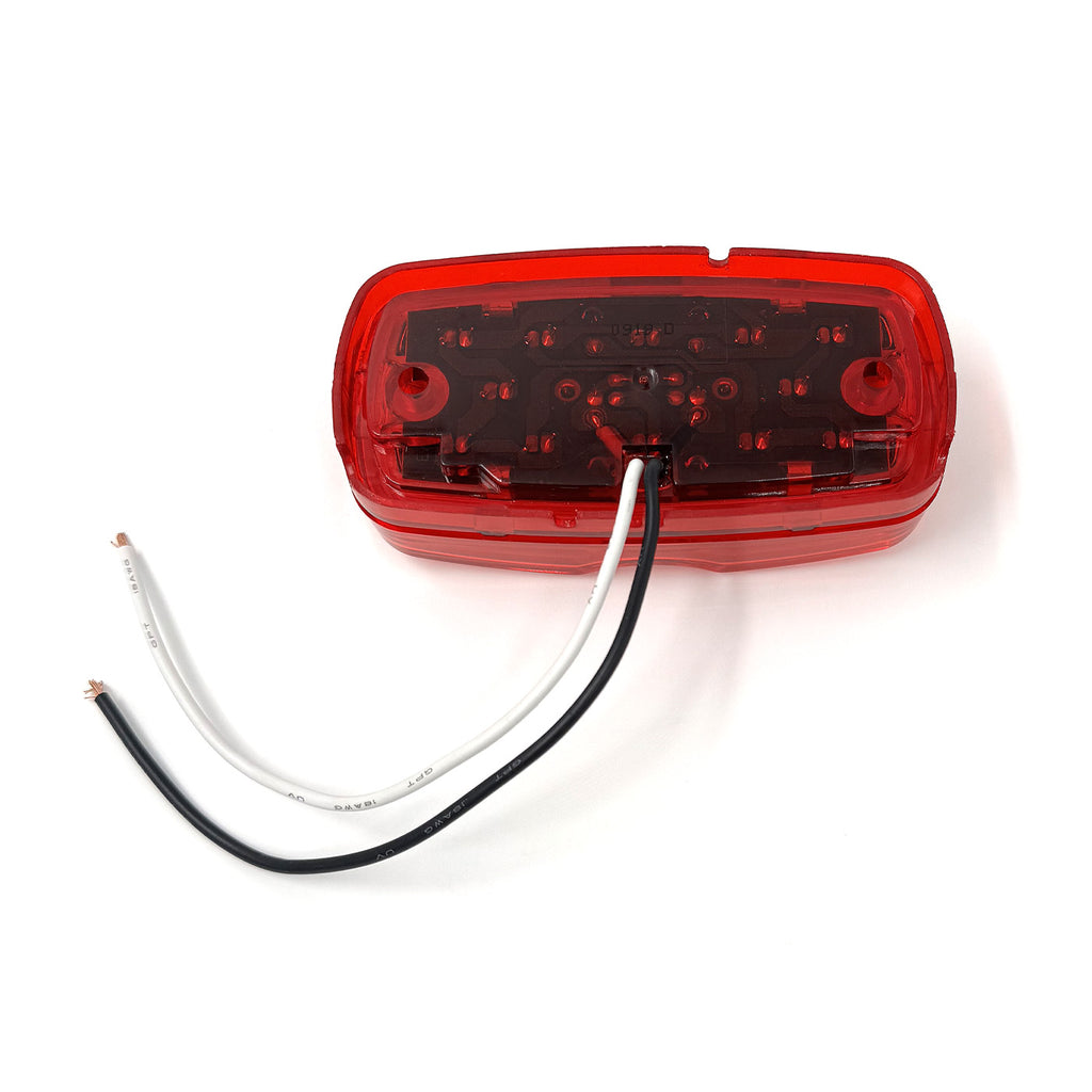 Lumière de gabarit LED 4" x 2" rouge 12 diodes - RecreaShop