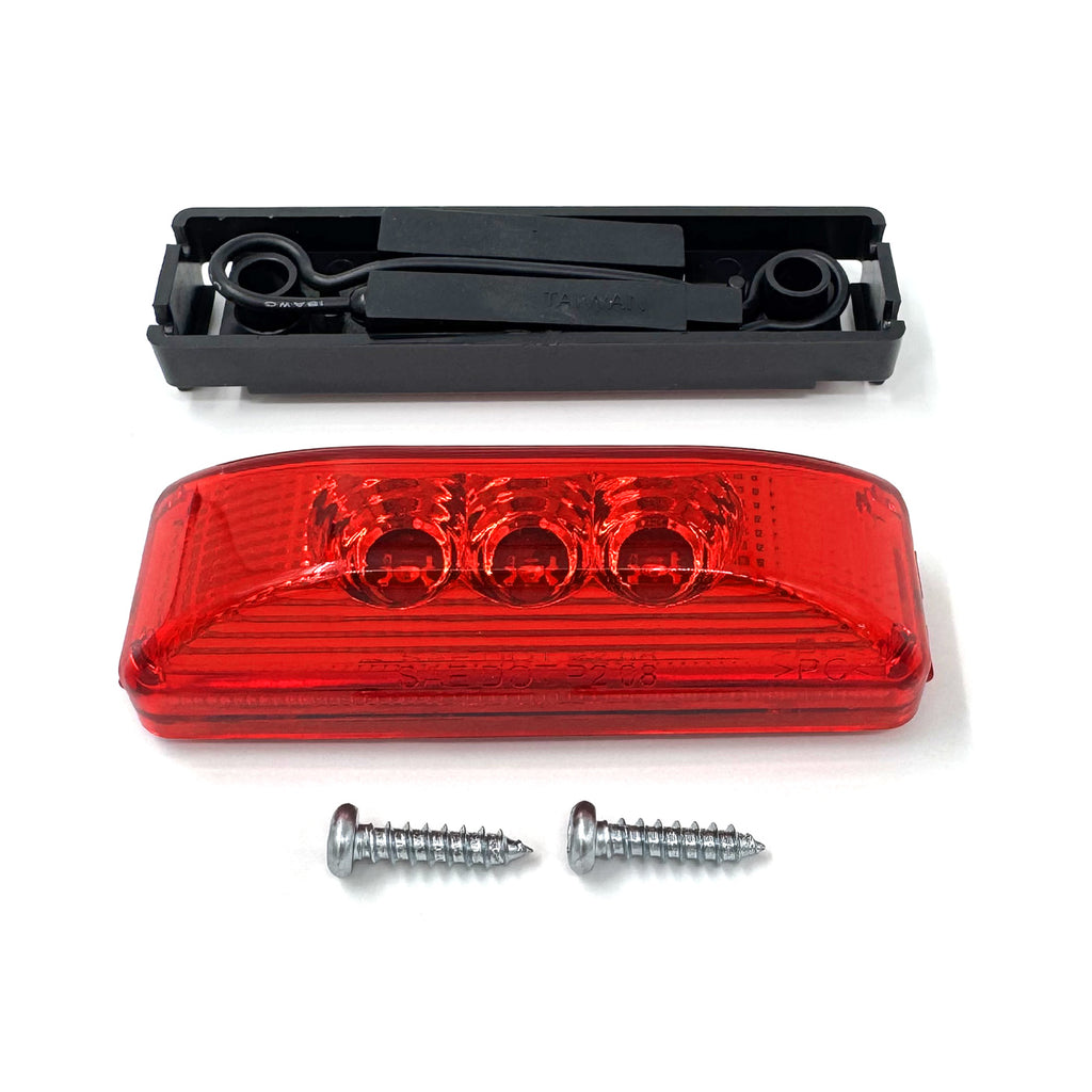 Lumière de gabarit LED 4" x 1" rouge 3 diodes - RecreaShop