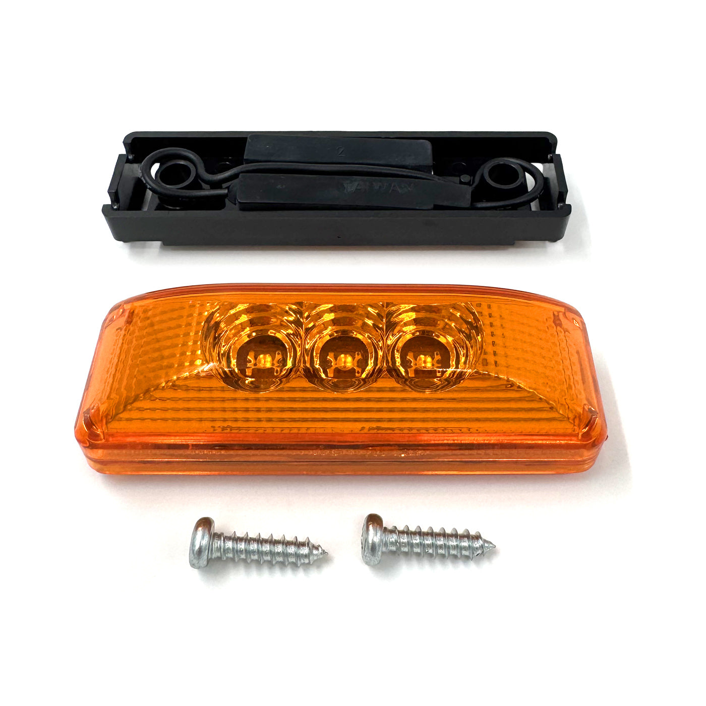 Lumière de gabarit LED 4" x 1" ambre 3 diodes - RecreaShop