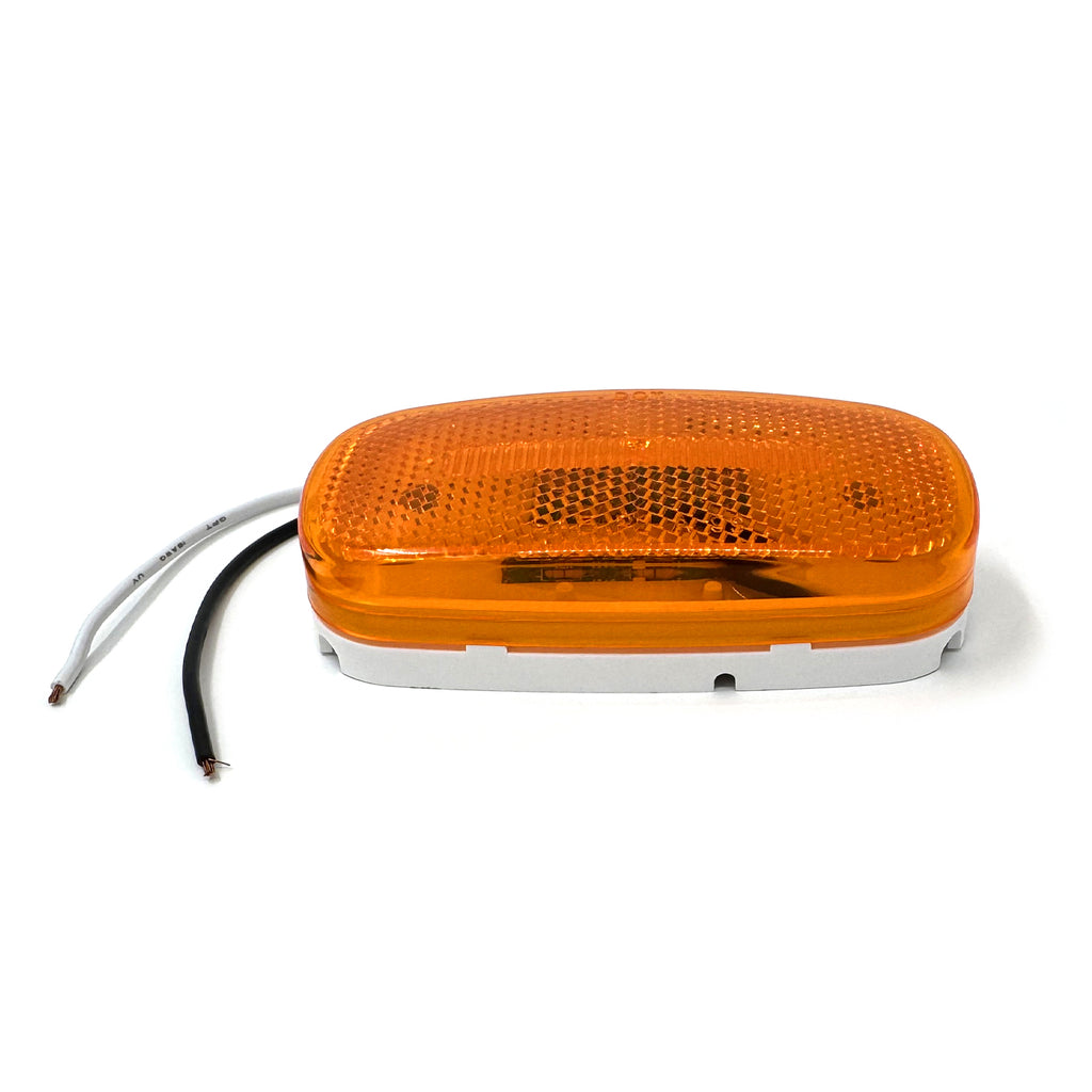 Lumière de gabarit LED 4" x 2" ambre 6 diodes avec réflecteur - RecreaShop