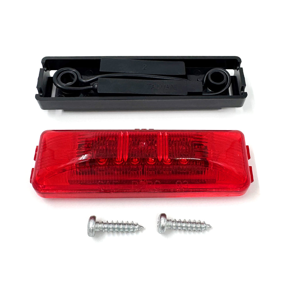 Lumière de gabarit LED 4" x 1" rouge 12 diodes - RecreaShop