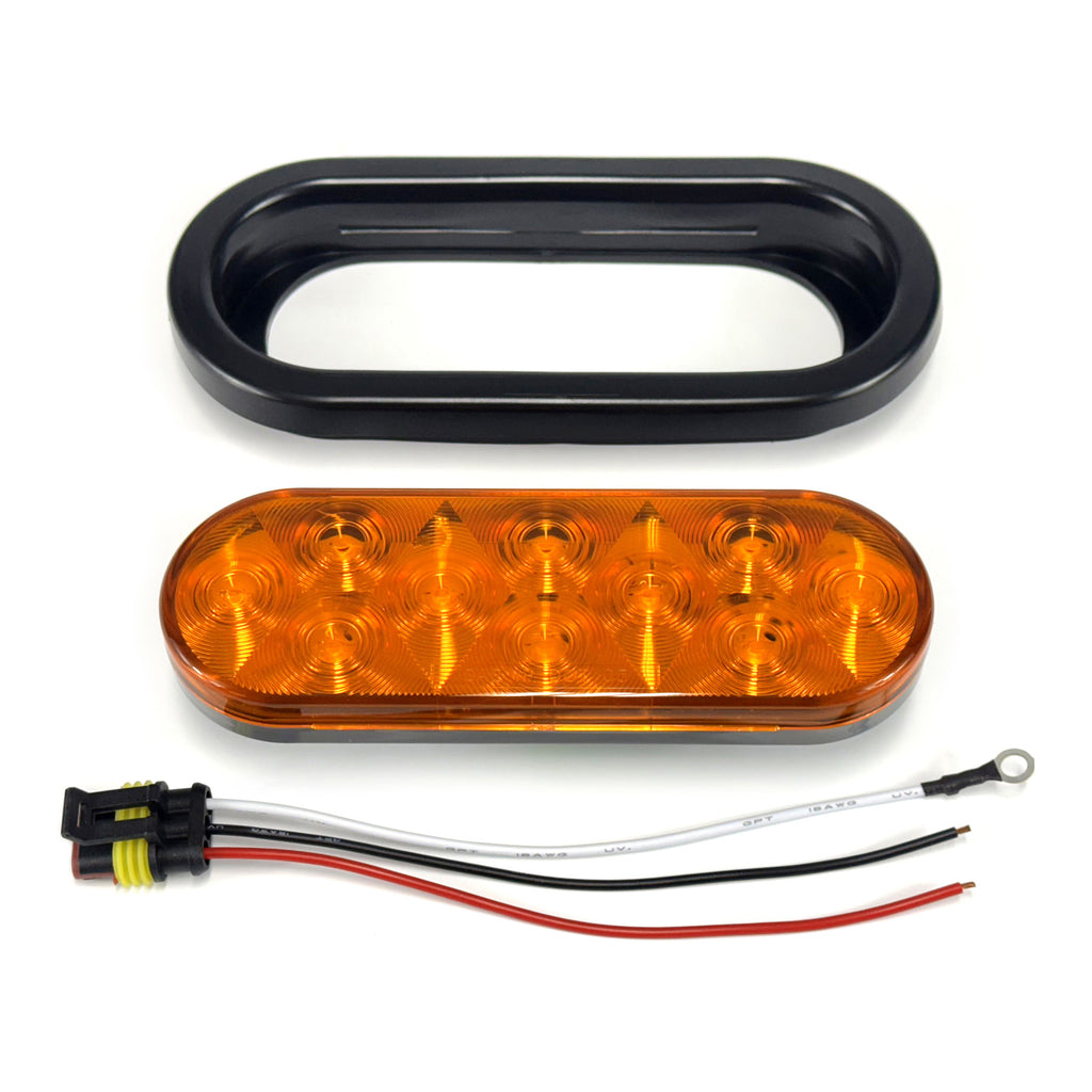 Lumière de position LED 6 1/2" x 2 1/4" ambre 10 diodes - RecreaShop