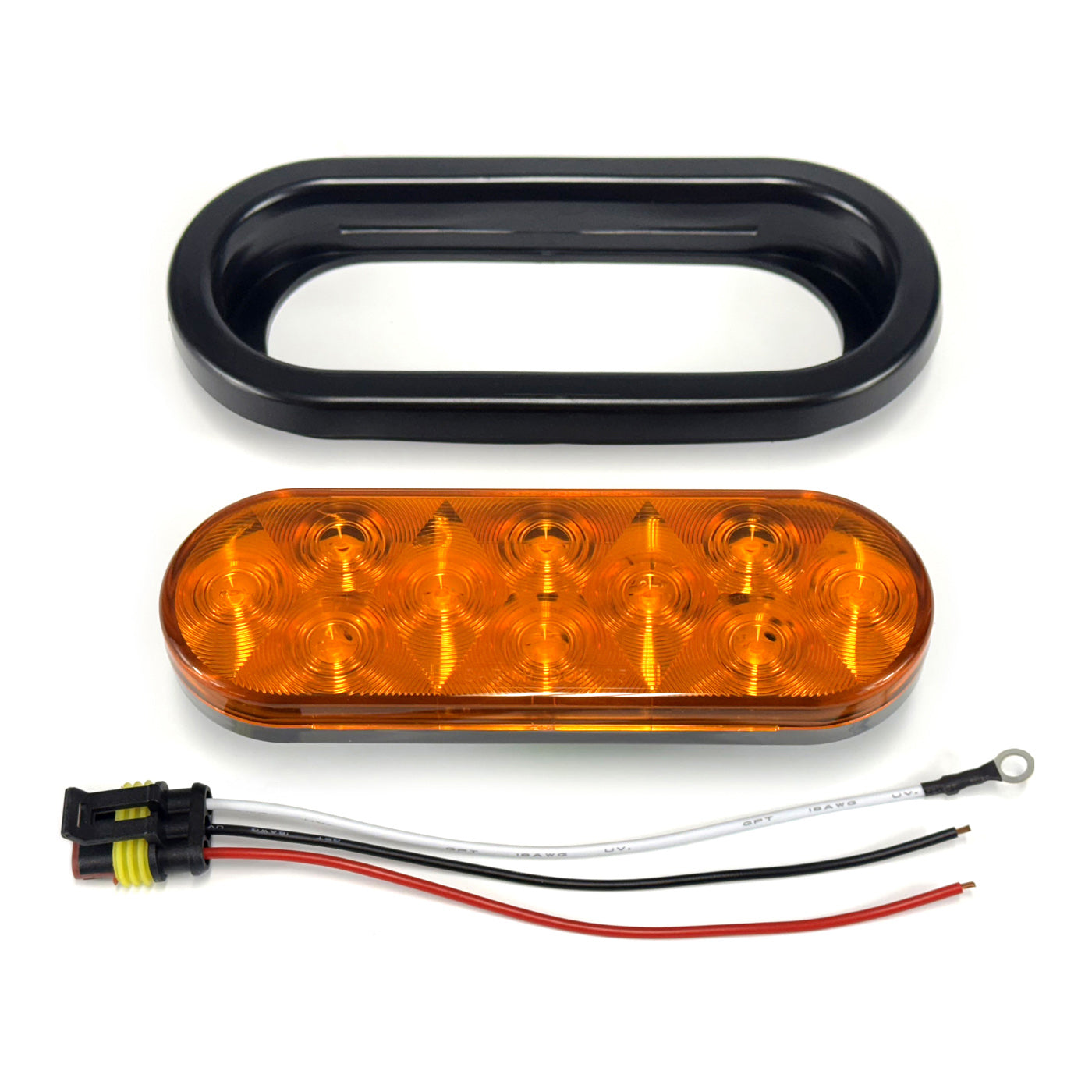 Lumière de position LED 6 1/2" x 2 1/4" ambre 10 diodes - RecreaShop