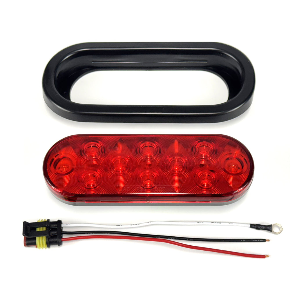 Lumière de position LED 6 1/2" x 2 1/4" rouge 10 diodes - RecreaShop