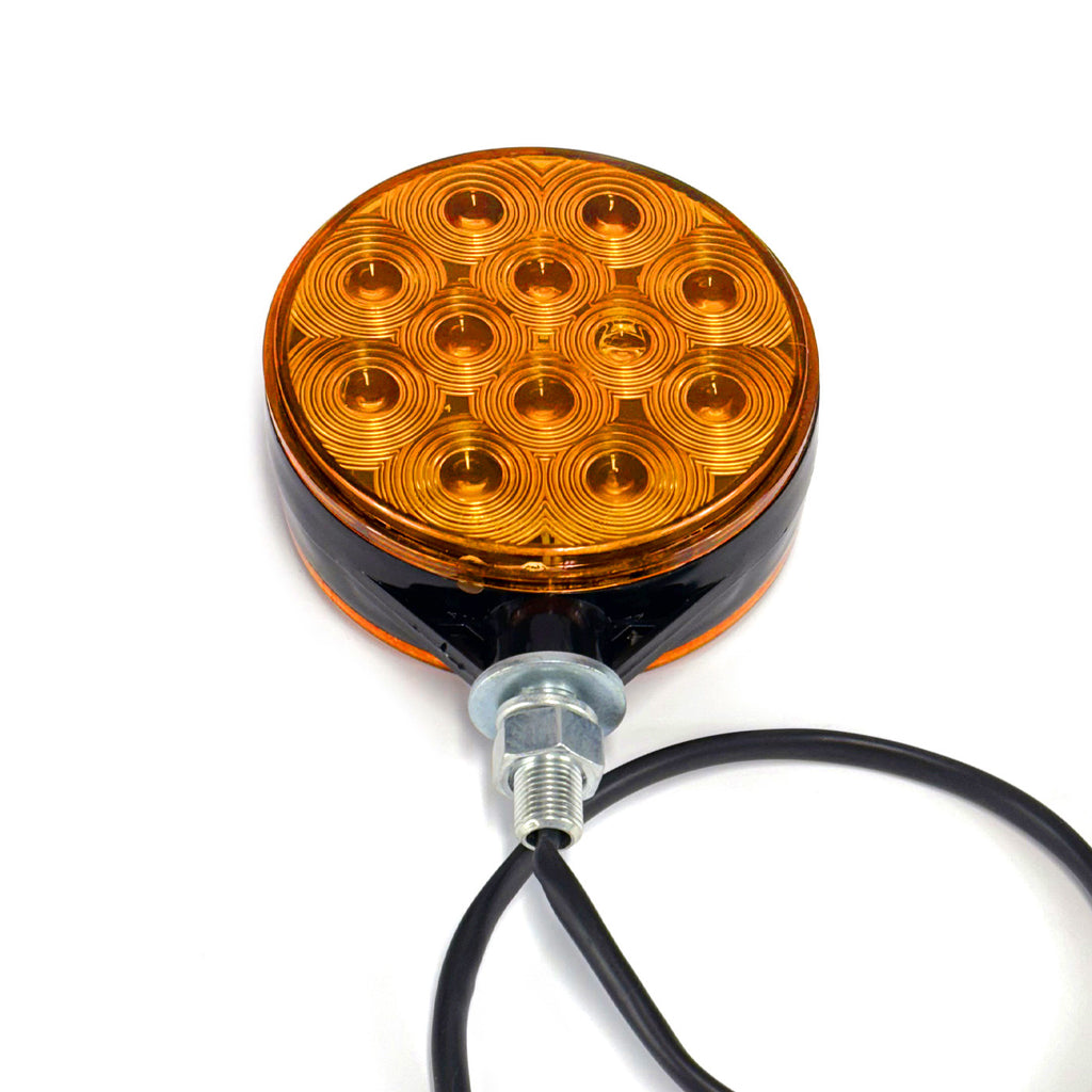 Lumière de position LED 2 faces 4 3/4" x 4 1/3" x 1 4/5" ambre 12 diodes - RecreaShop