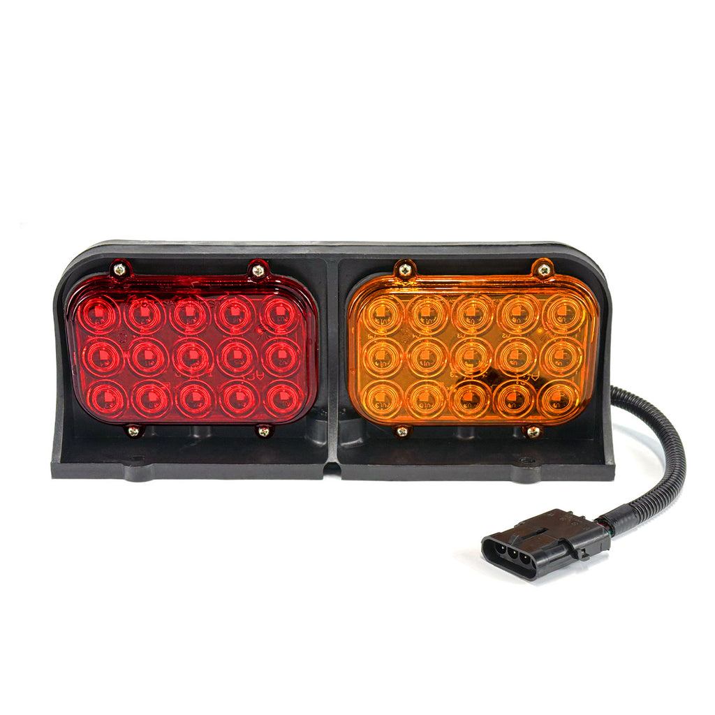 Lumière de position LED droite 2 faces 11 5/8" x 2 7/8" x 4 1/2" ambre et rouge - RecreaShop