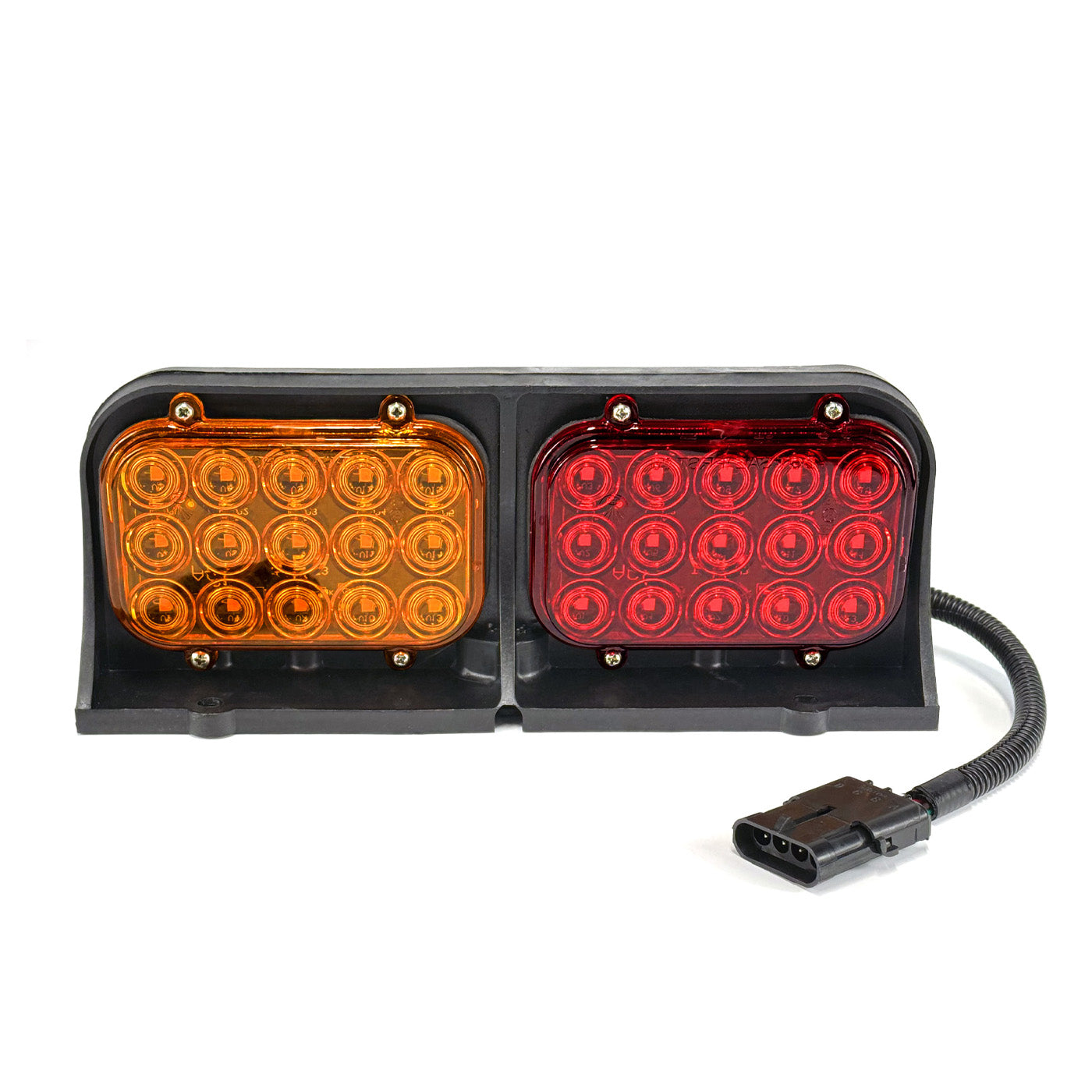 Lumière de position LED gauche 2 faces 11 5/8" x 2 7/8" x 4 1/2" ambre et rouge - RecreaShop