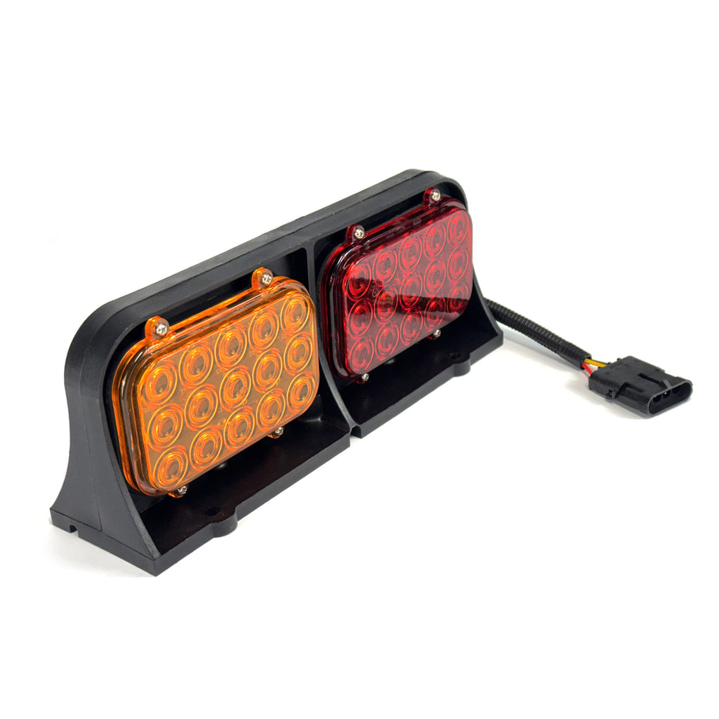 Lumière de position LED gauche 2 faces 11 5/8" x 2 7/8" x 4 1/2" ambre et rouge - RecreaShop