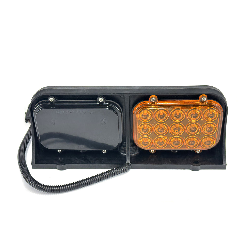 Lumière de position LED gauche 2 faces 11 5/8" x 2 7/8" x 4 1/2" ambre et rouge - RecreaShop