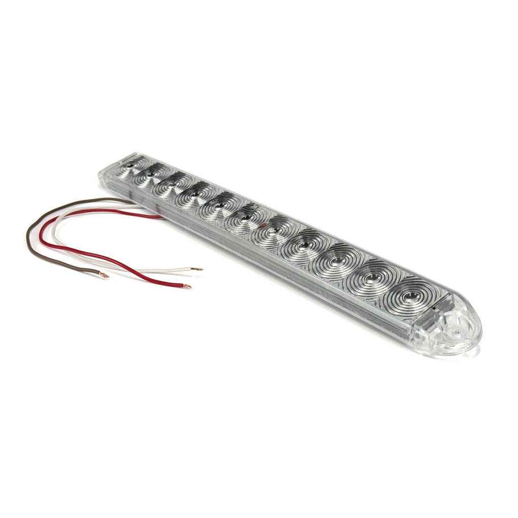 Barre de lumières LED 15 1/2" x 1 5/8" x 3/4" claire 11 diodes rouges - RecreaShop