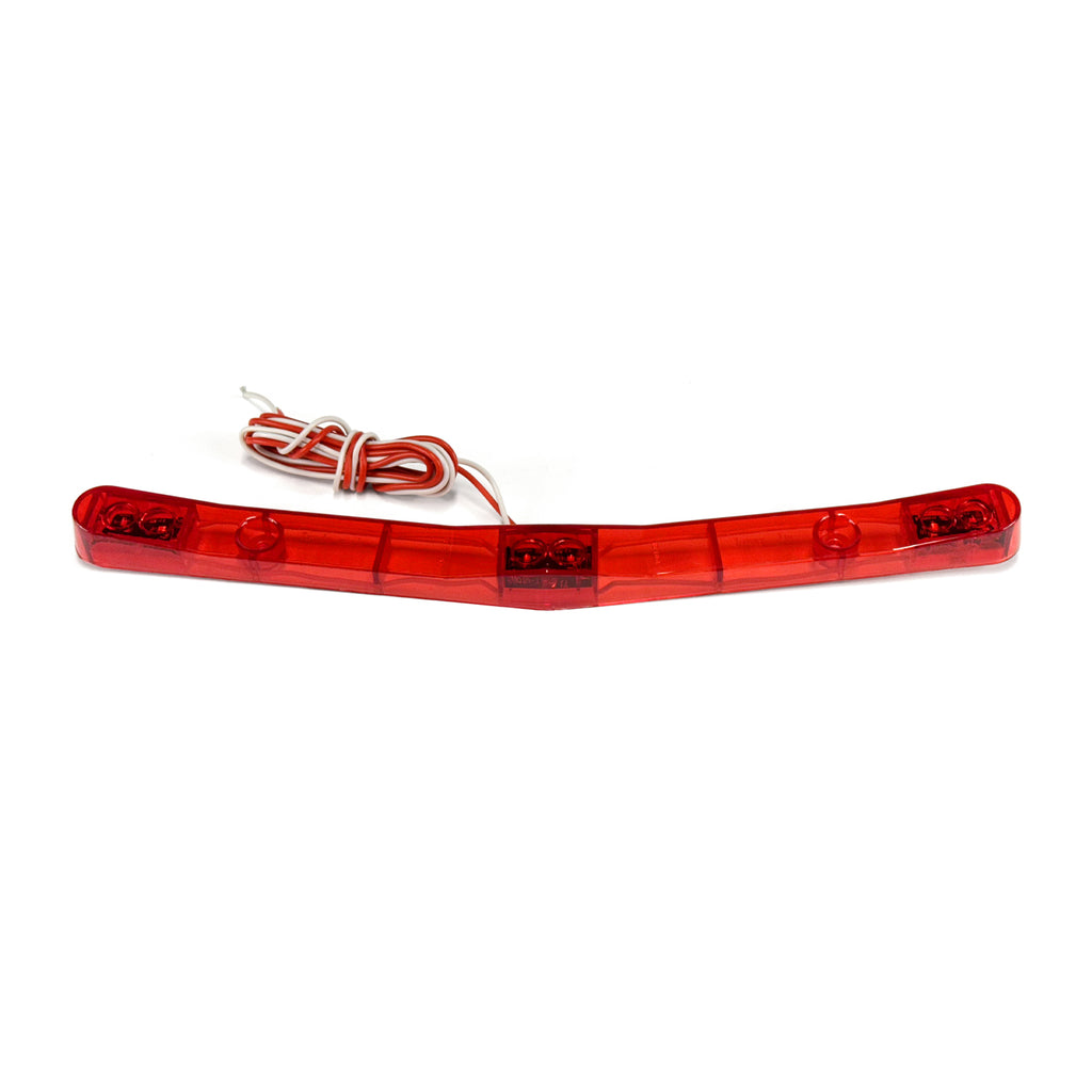 Barre de lumières LED 14 1/8" x 1 3/8" x 1" rouge pour bateau (barre en V) - RecreaShop