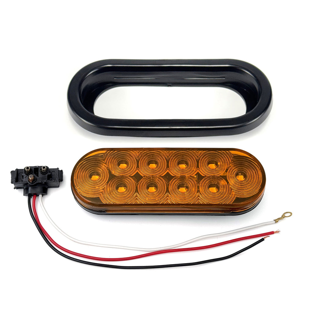 Lumière de position LED 6 1/2" x 2 1/4" ambre 10 diodes - RecreaShop