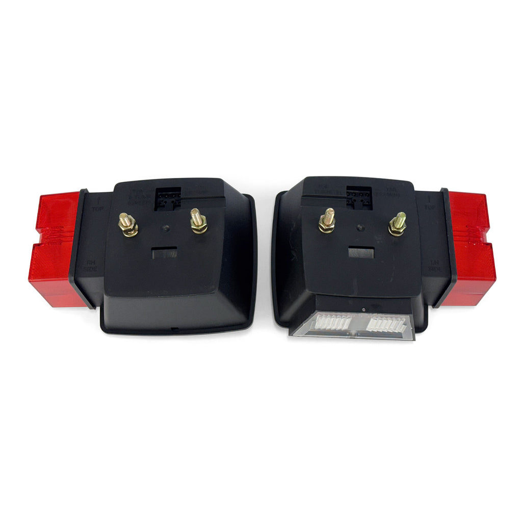 Ensemble de lumières inc. 4 1/2" x 4 1/2" rouges avec fil 25' (large) - RecreaShop